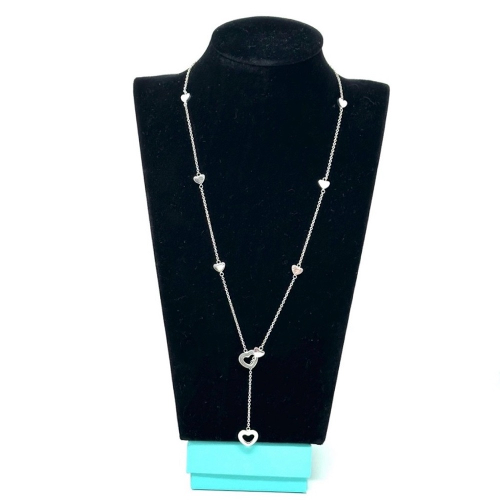 Tiffany & Co. Sterling Silver Heart Link Long Necklace